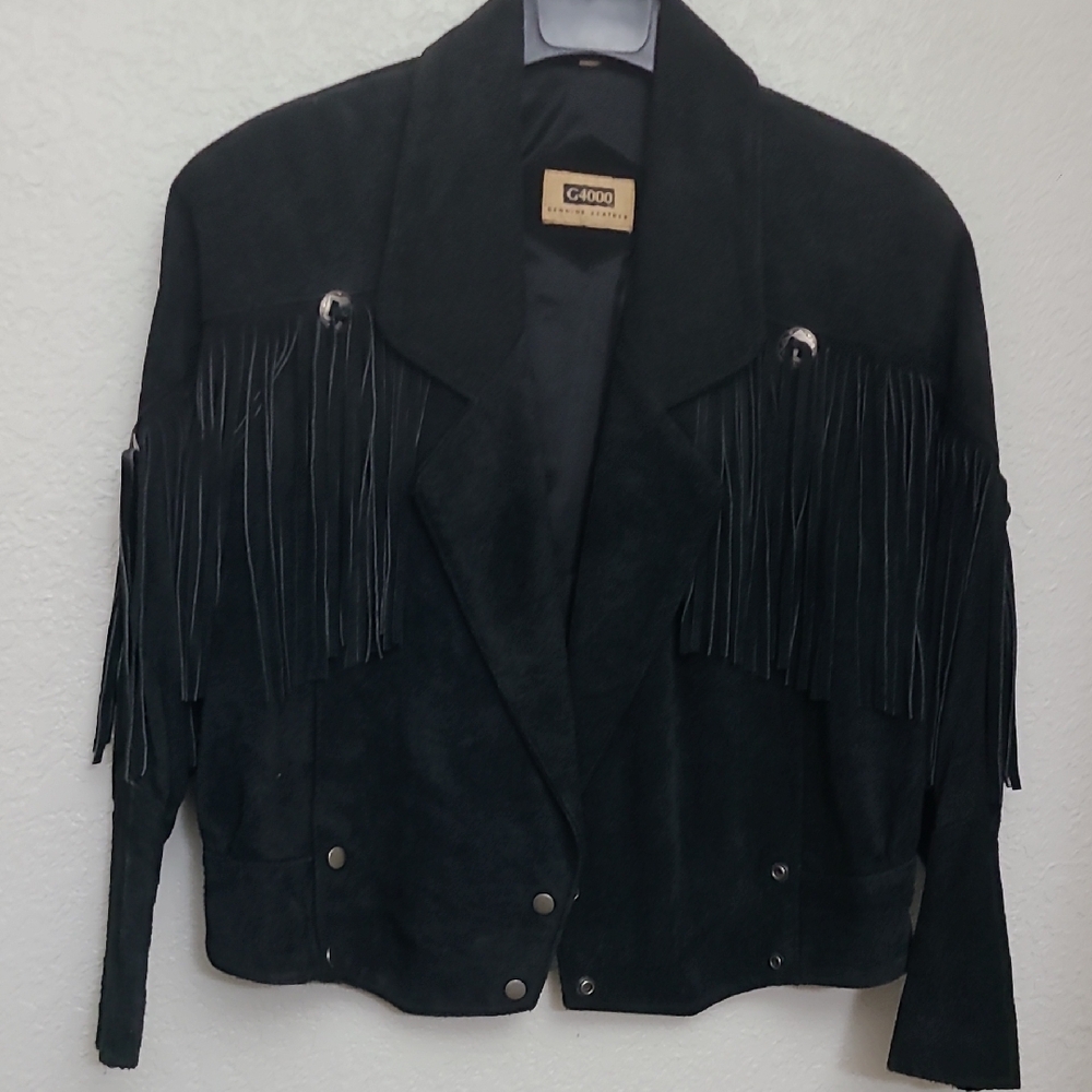 Women's Black Fringe Jacket